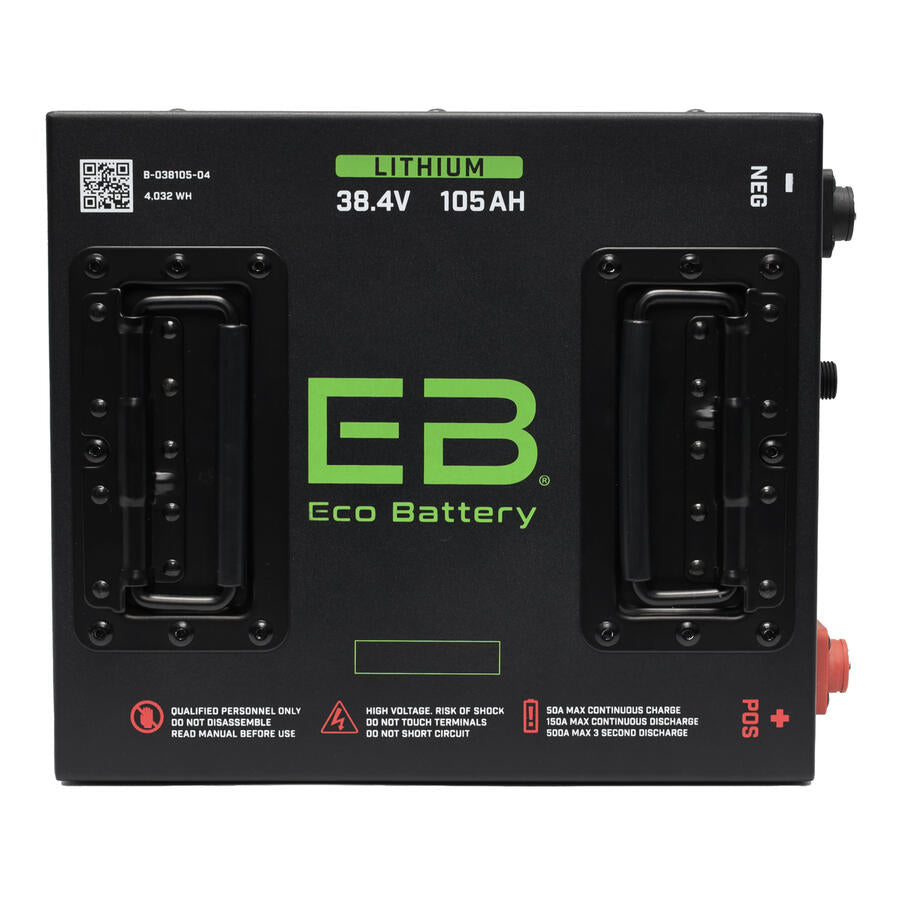 Eco Lithium Battery Complete Bundle for Club Car DS (36V) 38V 105Ah - Cube